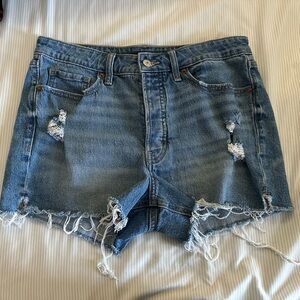 Old Navy Blue Distressed Jean Shorts